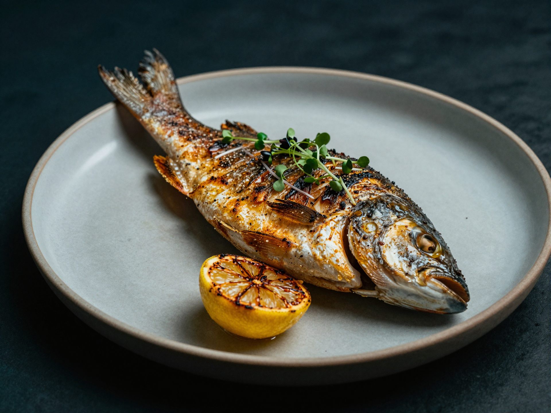 Whole Grilled Snapper